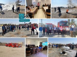 برگزاری کلاس آموزشی ایمنی و اطفاء حریق در هفته پدافند غیرعامل در واحد صنعتی روشان فام